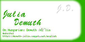 julia demuth business card